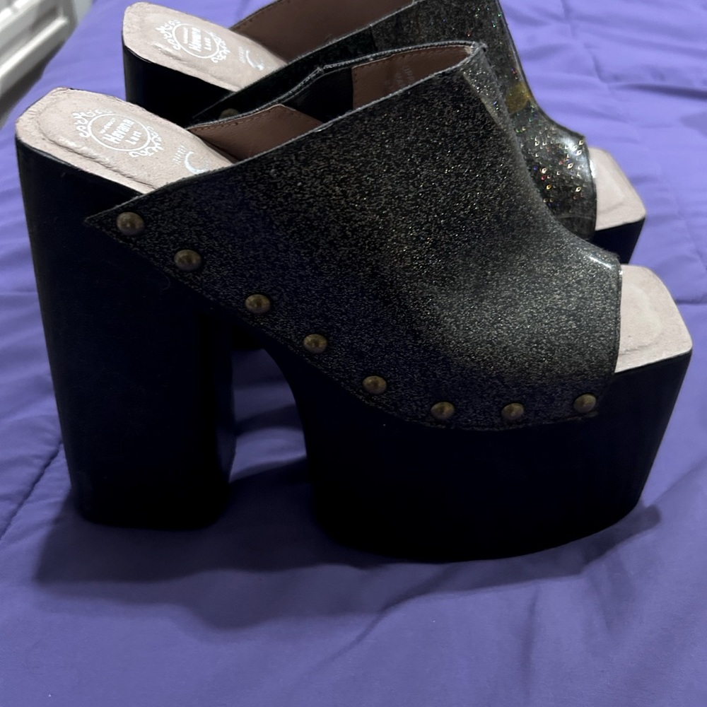 Jeffery Campbell wood Wedges New no Tag